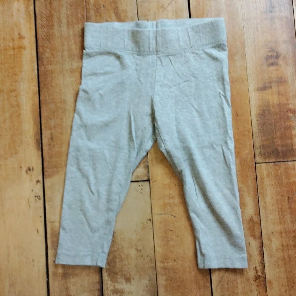 Mini Boden leggings 2T gray cotton spring neutral boho activewear elastic waist